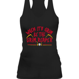 WHEN IT'S GRIM, BE THE GRIM REAPER SHIRT Kansas City Chiefs Patrick Mahomes CAWT black front.jpg