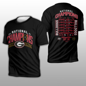 Georgia Bulldogs College Football Playoff 2021 National Champions T Shirt