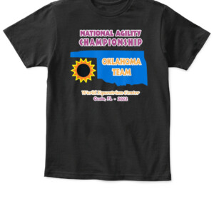 2022 National Agility Championship Oklahoma Team T Shirt APKT black front.jpg