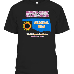 2022 National Agility Championship Oklahoma Team T Shirt CABT black front.jpg