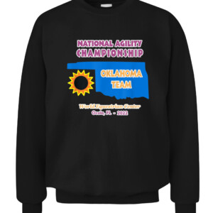 2022 National Agility Championship Oklahoma Team T Shirt CACS black front.jpg