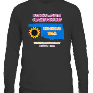2022 National Agility Championship Oklahoma Team T Shirt CALS black front.jpg