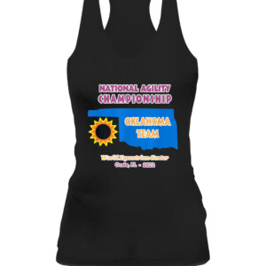 2022 National Agility Championship Oklahoma Team T Shirt CAWT black front.jpg