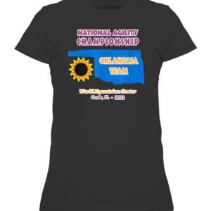2022 National Agility Championship Oklahoma Team T Shirt CAWTS black front.jpg