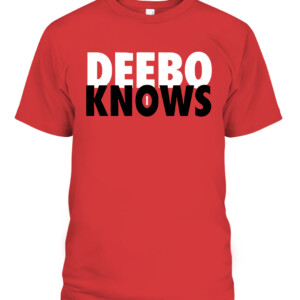 DEEBO KNOWS SHIRT DEEBO SAMUEL San Francisco 49ers CABT red front.jpg