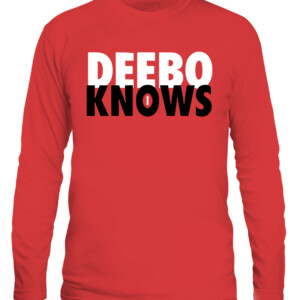DEEBO KNOWS SHIRT DEEBO SAMUEL San Francisco 49ers CALS red front.jpg