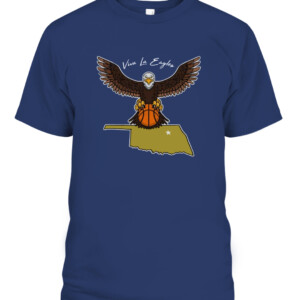 VIVA LA EAGLE SHIRT Oral Roberts Golden Eagles CABT navy front.jpg