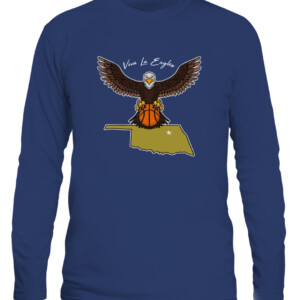 VIVA LA EAGLE SHIRT Oral Roberts Golden Eagles CALS navy front.jpg