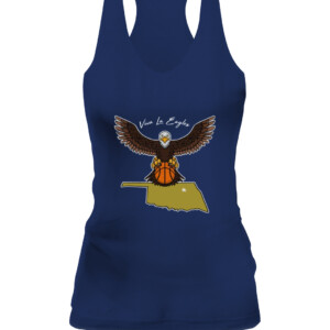 VIVA LA EAGLE SHIRT Oral Roberts Golden Eagles CAWT navy front.jpg