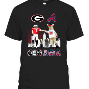 Georgia STATE OF CHAMPS Shirt Hairy Dawg Blooper Georgia Bulldogs Atalanta Braves CABT black front.jpg