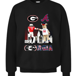 Georgia STATE OF CHAMPS Shirt Hairy Dawg Blooper Georgia Bulldogs Atalanta Braves CACS black front.jpg