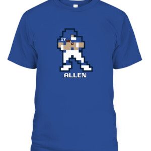 ALLEN 8 BIT SHIRT JOSH ALLEN Buffalo Bills CAPT royal front.jpg