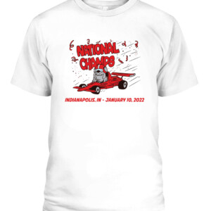 GA INDY CAR ONESIE SHIRT Georgia Bulldogs College Football Playoff 2021 National Champions CABT white front.jpg