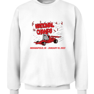 GA INDY CAR SHIRT Georgia Bulldogs College Football Playoff 2021 National Champions CACS white front.jpg