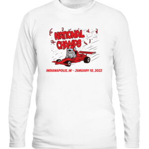 GA INDY CAR SHIRT Georgia Bulldogs College Football Playoff 2021 National Champions CALS white front.jpg
