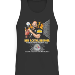 Thank You For The Memories Ben Roethlisberger 2004 2022 T Shirt Pittsburgh Steelers CATT black front.jpg