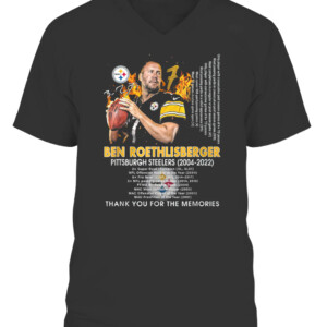 Thank You For The Memories Ben Roethlisberger 2004 2022 T Shirt Pittsburgh Steelers CAVN black front.jpg