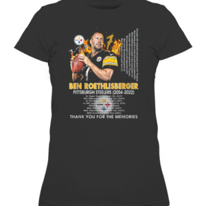 Thank You For The Memories Ben Roethlisberger 2004 2022 T Shirt Pittsburgh Steelers CAWTS black front.jpg