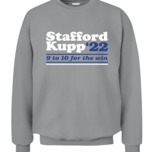 STAFFORD KUPP '22 SHIRT Matthew Stafford Cooper Kupp Los Angeles Rams CACS sport grey front.jpg