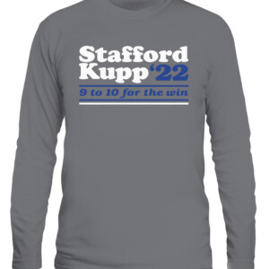 STAFFORD KUPP '22 SHIRT Matthew Stafford Cooper Kupp Los Angeles Rams CALS graphite heather front.jpg