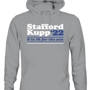 STAFFORD KUPP '22 SHIRT Matthew Stafford Cooper Kupp Los Angeles Rams CAUH sport grey front.jpg