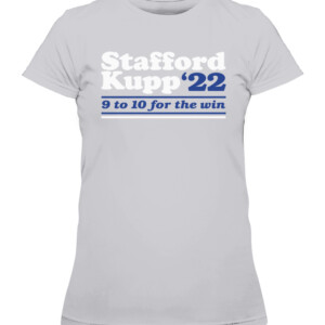 STAFFORD KUPP '22 SHIRT Matthew Stafford Cooper Kupp Los Angeles Rams CAWTS heather grey front.jpg