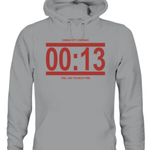 13 Seconds Chiefs Shirt Kansas City Can Make 00 13 Feel Like Too Much Time Kansas City Chiefs CAUH sport grey front.jpg