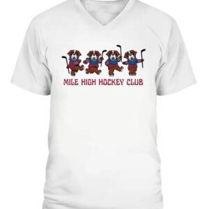 MILE HIGH HOCKEY CLUB GD SHIRT Dancing 4 Colorado Avalanche CAVN white front 1.jpg