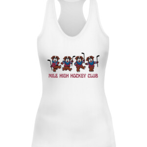 MILE HIGH HOCKEY CLUB GD SHIRT Dancing 4 Colorado Avalanche CAWT white front 1.jpg