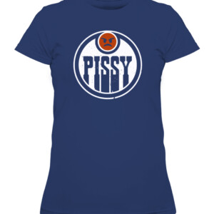 PISSY SHIRT Edmonton Oilers PISSY REPORTER EDMONTON CAWTS navy front.jpg