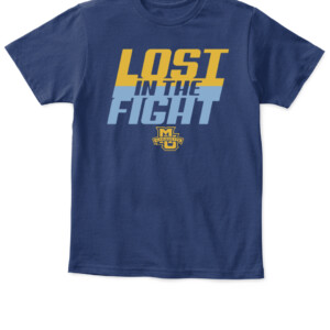 LOST IN THE FIGHT SHIRT Marquette Golden Eagles APKT navy front.jpg