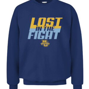 LOST IN THE FIGHT SHIRT Marquette Golden Eagles CACS navy front.jpg