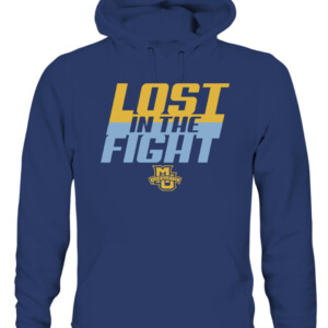 LOST IN THE FIGHT SHIRT Marquette Golden Eagles CAUH navy front.jpg