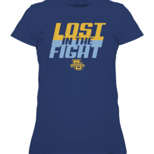 LOST IN THE FIGHT SHIRT Marquette Golden Eagles CAWTS navy front.jpg