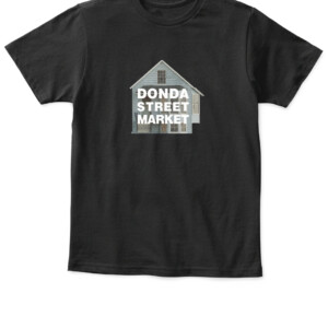 DONDA STREET MARKET SHIRT Kanye West Celebrates Kanye's Childhood Home in Chicago APKT black front.jpg