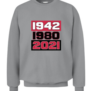 GLORY YEARS 1942 1980 2021 SHIRT Georgia Bulldogs College Football Playoff 2021 National Champions CACS sport grey front.jpg