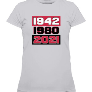 GLORY YEARS 1942 1980 2021 SHIRT Georgia Bulldogs College Football Playoff 2021 National Champions CAWTS heather grey front.jpg