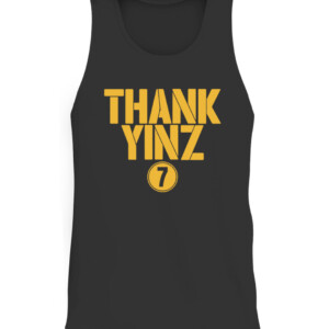THANK YINZ SHIRT BEN ROETHLISBERGER Pittsburgh Steelers CATT black front.jpg