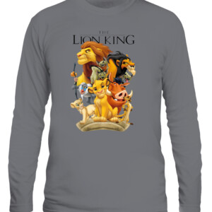 Lion King Pride Land Characters Graphic T Shirt Disney CALS graphite heather front.jpg