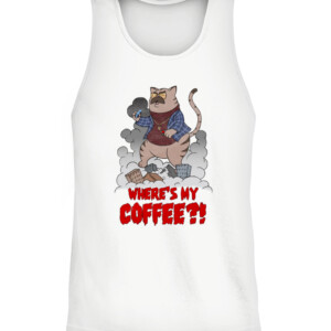 CATZILLA WHERE MY COFFEE SHIRT Big Cat Dan Katz