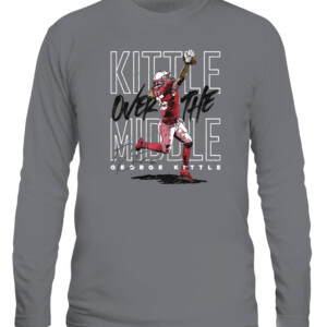Kittle Over The Middle Shirt George Kittle San Francisco 49ers CALS graphite heather front.jpg