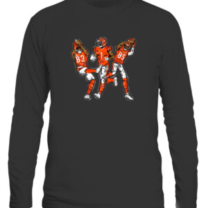 CIN RECEIVERS SHIRT Ja'Marr Chase Tyler Boyd Tee Higgins Cincinnati Bengals CALS black front.jpg