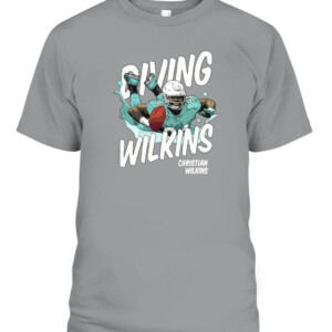 Miami Diving Wilkins Shirt Christian Wilkins Miami Dolphins CABT sport grey front.jpg