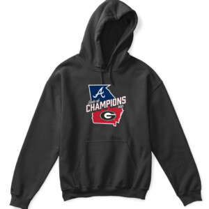 2021 State of Champions T Shirt Georgia Bulldogs Atlanta Braves APKH black front.jpg