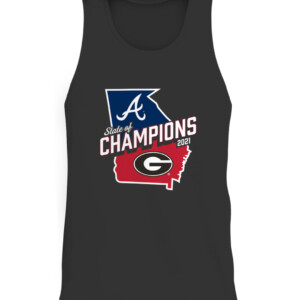 2021 State of Champions T Shirt Georgia Bulldogs Atlanta Braves CATT black front.jpg