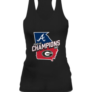 2021 State of Champions T Shirt Georgia Bulldogs Atlanta Braves CAWT black front.jpg
