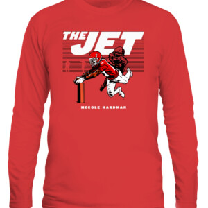THE JET SHIRT MECOLE HARDMAN Kansas City Chiefs CALS red front.jpg
