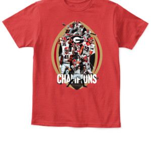 Georgia Bulldogs College Football Playoff 2021 National Champions Rosters Shirt APKT red front.jpg
