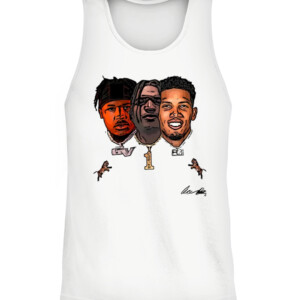 Tres Amigos Shirt Joe Burrow Tres Amigos Cincinnati Bengals Shirt Ja'Marr Chase CATT white front.jpg