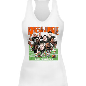 KINGS OF THE JUNGLE CARICATURES SHIRT vintage t shirt from 1988 Joe Burrow, Ja'Marr Chase, Jessie Bates III, Tee Higgins, Sam Hubbard, Joe Mixon, Evan McPherson, and C.J. Uzomah CAWT white front.jpg